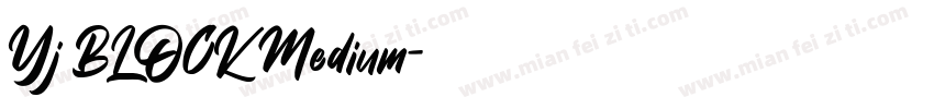 Yj BLOCK Medium字体转换